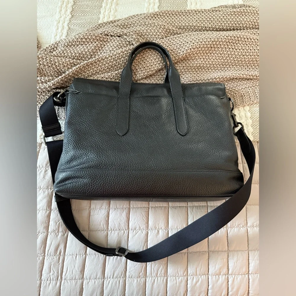 Elegant coach New York Black Leather Men's messenger Bag